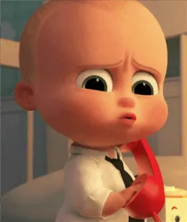 ☎ 040dae1d Boss Baby The Boss Baby ребенок, костюм, галстук, телефон, босс telegram sticker