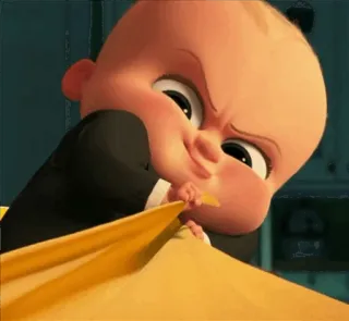 😈 0fa46dbe Boss Baby The Boss Baby Мультфильм, Малыш, Костюм, Босс, Анимированный telegram sticker