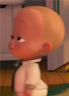 🚶 1298fc9d Boss Baby The Boss Baby малыш, босс-молокосос, мультфильм, персонаж, галстук, костюм telegram sticker