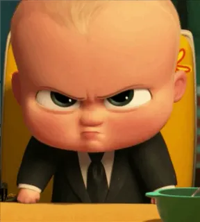 😡 19f7fe3e Boss Baby The Boss Baby Босс-молокосос, малыш, злой, фильм, мультфильм telegram sticker