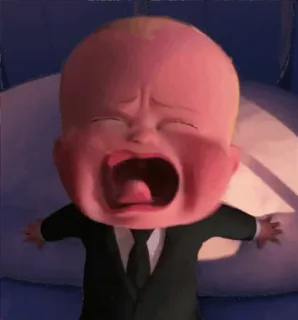 😭 2a028cd5 Boss Baby The Boss Baby ребенок, босс-молокосос, плачет, мультфильм, фильм, злой telegram sticker