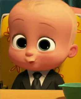 😗 3d7e4779 Boss Baby The Boss Baby Мультфильм, Ребенок, Костюм, Галстук, Босс, Смешной telegram sticker