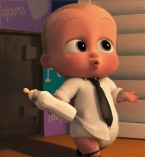🍼 6ec2987f Boss Baby The Boss Baby ребенок, костюм, мультфильм, бутылка telegram sticker