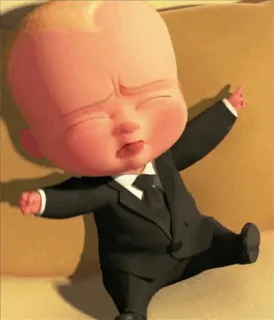 😢 6f87aaa3 Boss Baby The Boss Baby малыш, костюм, мультфильм, фильм, смешной, персонаж telegram sticker