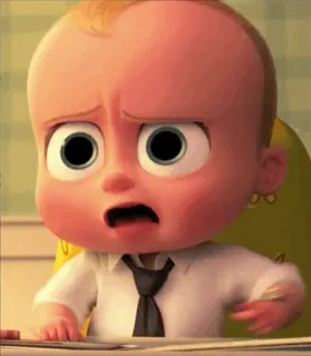 😨 7227701c Boss Baby The Boss Baby ребенок, костюм, галстук, мультфильм, персонаж, босс telegram sticker