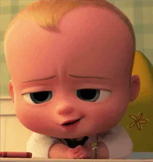 😏 7e26786b Boss Baby The Boss Baby мультфильм, малыш, фильм, анимация, персонаж telegram sticker