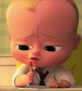 🤔 7e4f27b6 Boss Baby The Boss Baby Босс-молокосос, Ребенок, Мультфильм, Галстук, Костюм telegram sticker