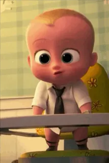 😬 96e5bb02 Boss Baby The Boss Baby малыш, мультфильм, персонаж, анимированный, босс-молокосос telegram sticker