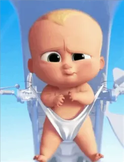 😰 9e921296 Boss Baby The Boss Baby Мультик, Малыш, Смешно, Милый, Босс, Фильм telegram sticker