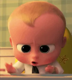 😟 ab19b2dd Boss Baby The Boss Baby Мультфильм, Малыш, Босс, Киногерой telegram sticker