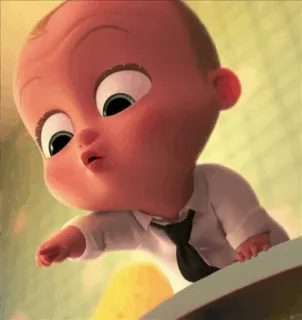 😌 c8d47ded Boss Baby The Boss Baby малыш, босс, мультфильм, костюм, галстук telegram sticker