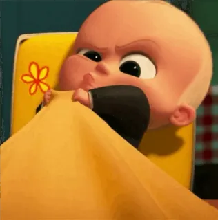 👿 e6b156e7 Boss Baby The Boss Baby Босс-молокосос, Мультфильм, Ребенок, Злой, Босс telegram sticker
