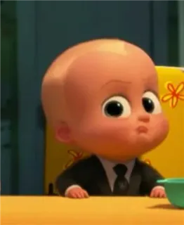 😕 e7c524b6 Boss Baby The Boss Baby малыш, костюм, босс, мультфильм, анимированный telegram sticker