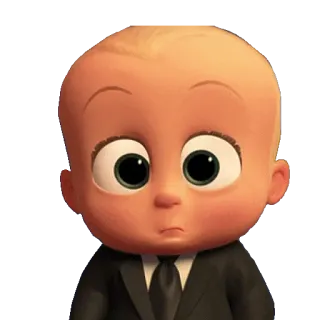 😮 020694fb Boss Baby The Boss Baby 만화, 아기, 정장, 넥타이, 애니메이션, 영화 캐릭터 telegram sticker