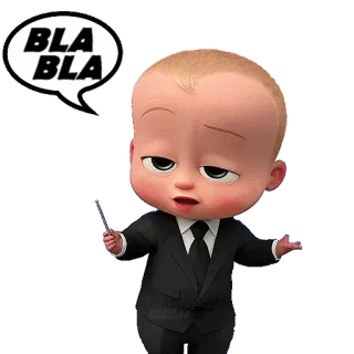 🗣 312e275a Boss Baby The Boss Baby BLA BLA 아기, 정장, 짜증, 블라블라, 영화, 만화 telegram sticker