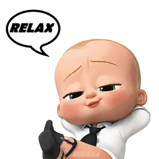 🌵 43f7dd14 Boss Baby RELAX 아기, 휴식, 만화, 애니메이션, 캐릭터, 보스 telegram sticker