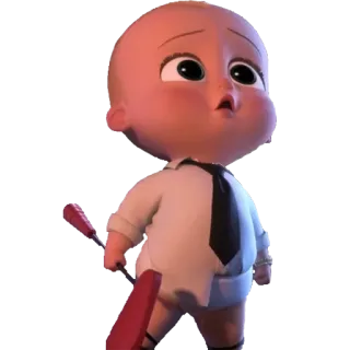 😍 0484049e Boss Baby The Boss Baby bayi, setelan, kartun, bos, dasi, animasi telegram sticker