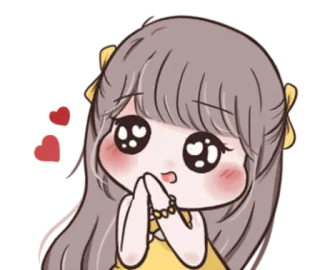 😍 0de15a26 cute, kawaii, cartoon, girl, love, anime telegram sticker