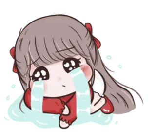 😭 e66e9e09 sad, crying, girl, anime, tears telegram sticker