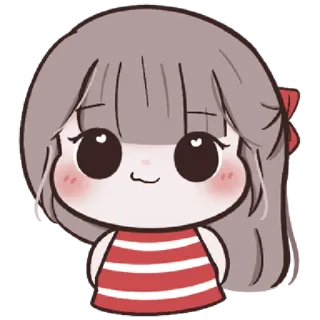 🍓 7e485612 süß, Mädchen, Cartoon, Chibi, Anime, kawaii telegram sticker