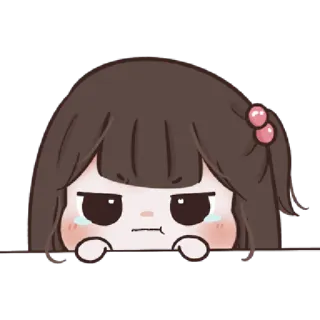 🤪 ff06060f 卡通, 女孩, 生气, 可爱, 贴纸 telegram sticker
