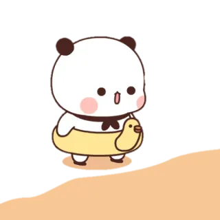 ☺️ 364d801b Панда, Утка, Милый, Мультфильм, Очаровательный, Животное telegram sticker