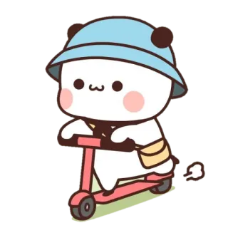 ☺️ 5bcf35fb Мультфильм, Самокат, Милый, Персонаж, Каваий telegram sticker