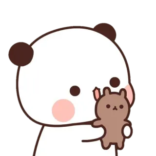 ☺️ cba34244 Панда, Медведь, Милый, Мультфильм, Животное telegram sticker