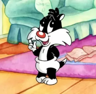 🧃 ba327d6c Sylvester Looney Tunes cartoon, cat, baby, Looney Tunes, Sylvester telegram sticker