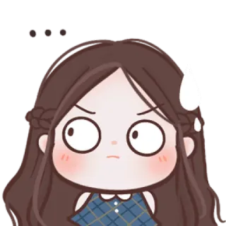 🧸 22ba7a5b ... molesto/a, dibujos animados, chica, expresión, lindo/a, haciendo pucheros telegram sticker