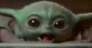 😯 02871b6e Grogu The Mandalorian Grogu, Baby Yoda, Star Wars, The Mandalorian, cute, character, science fiction telegram sticker