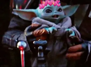 😍 179d7fa8 Grogu The Mandalorian Grogu, Baby Yoda, The Mandalorian, Star Wars, cute, hearts, fan art telegram sticker
