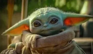 😶 5db03803 Baby Yoda The Mandalorian Baby Yoda, The Mandalorian, Star Wars, Grogu, Cute, Infant, Sci-Fi telegram sticker