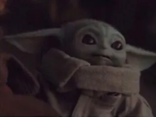 😦 8b103990 Grogu The Mandalorian baby Yoda, Grogu, Star Wars, cute, green, Mandalorian, TV show, science fiction telegram sticker