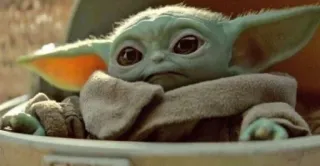 ☹️ d1837629 Baby Yoda The Mandalorian Baby Yoda, The Mandalorian, Star Wars, cute, space, science fiction telegram sticker