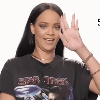 😁 9e987917 Star Trek Рианна, Звёздный путь, знаменитость, телешоу, фильм telegram sticker
