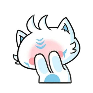 ☺️ 0a074985 gatto, carino, arrossire, adesivo, cartone animato, animale, adorabile telegram sticker