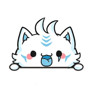😊 24ee3e53 gatto, carino, adesivo, animale, bianco, cartone animato, kawaii telegram sticker