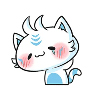 ☺️ 41bec3de gatto, carino, kawaii, adesivo, cartone animato, animale telegram sticker