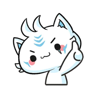 👍 47874f9d gatto, dito medio, gesto offensivo, adesivo, cartone animato, carino telegram sticker