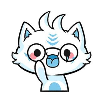 🤓 8ce4bcbe gatto, carino, divertente, cartone animato, adesivo telegram sticker