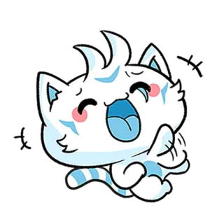 😂 96e6ac09 gatto, kawaii, carino, animale, cartone animato, adesivo telegram sticker