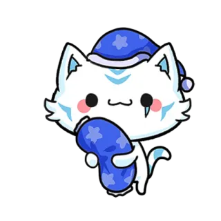 😴 fcbbe26e gatto, dormire, animale, carino, kawaii, cartone animato, adesivo telegram sticker