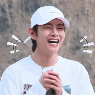 😂 88ae99d2 It's time to breathe kpop, bts, v, 泰亨, 开心, 微笑 telegram sticker