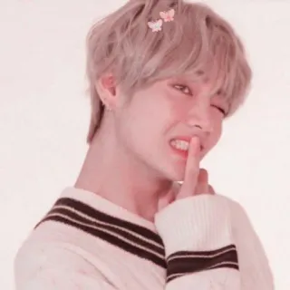 🗼 fb1a9c11 orang, potret, sst, jari di bibir telegram sticker