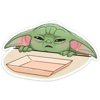 ☹️ a1c04a7d Grogu โกรกู, เบบี้โยดา, เดอะ แมนดาลอเรียน, สตาร์ วอร์ส, น่ารัก, การ์ตูน telegram sticker