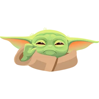 😠 223ac827 Grogu The Mandalorian 古古, 尤达宝宝, 星球大战, 曼达洛人, 可爱, 卡通, 伤心 telegram sticker