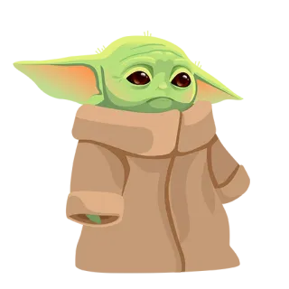 😭 6898e6b5 Grogu 尤达宝宝, 曼达洛人, 星球大战, 可爱, 卡通 telegram sticker