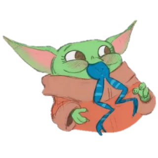 🐸 15b5c288 Grogu Star Wars Grogu, Baby Yoda, Gwiezdne Wojny, żaba, słodki, kreskówka telegram sticker