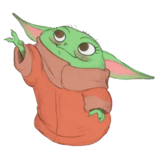 👶 a2ec2fa6 Grogu Grogu, Baby Yoda, Star Wars, The Mandalorian, słodki, obcy, kreskówka telegram sticker